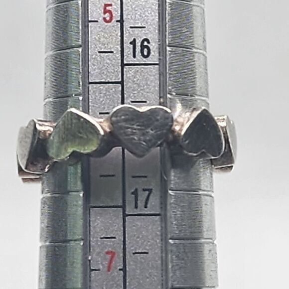 Sterling Silver Hearts Ring (6) - Picture 6 of 6